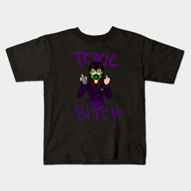 Toxic B!tch Kids T-Shirt by VortexCat